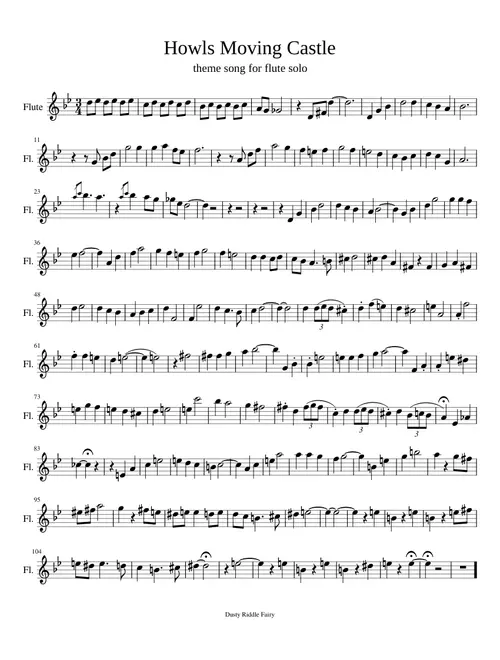 Howls Moving Castle (Flute)